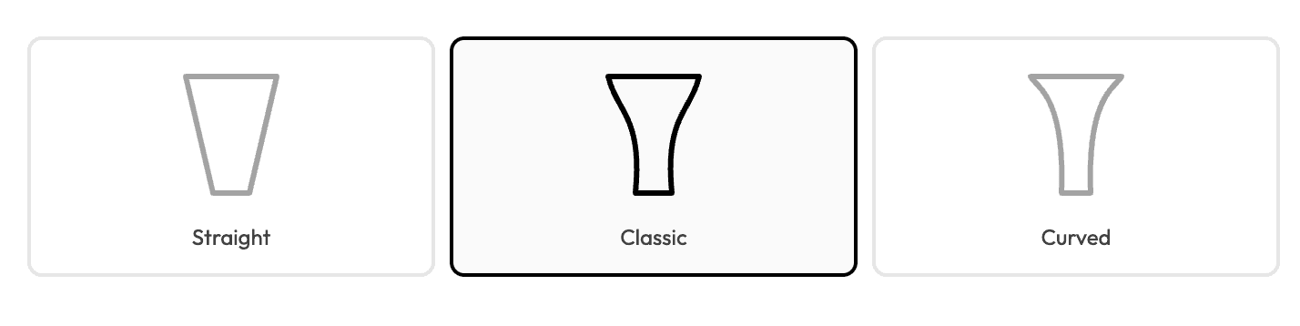 Shoulder style options