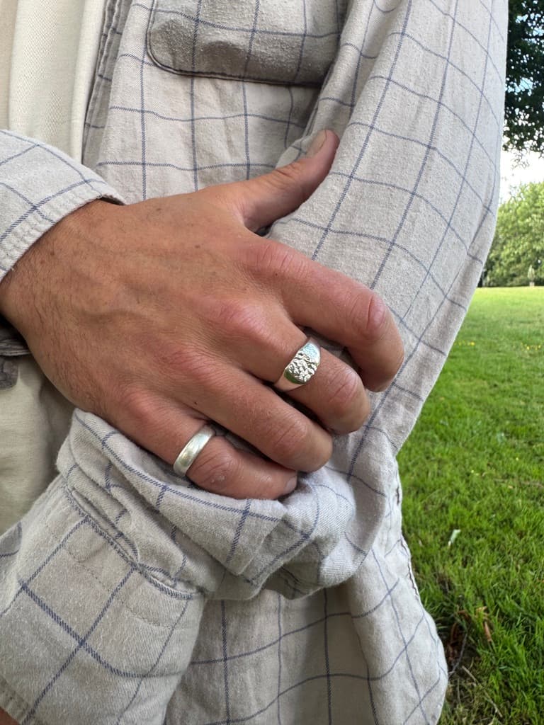 Custom engraved map ring inspired by meaningful landscape