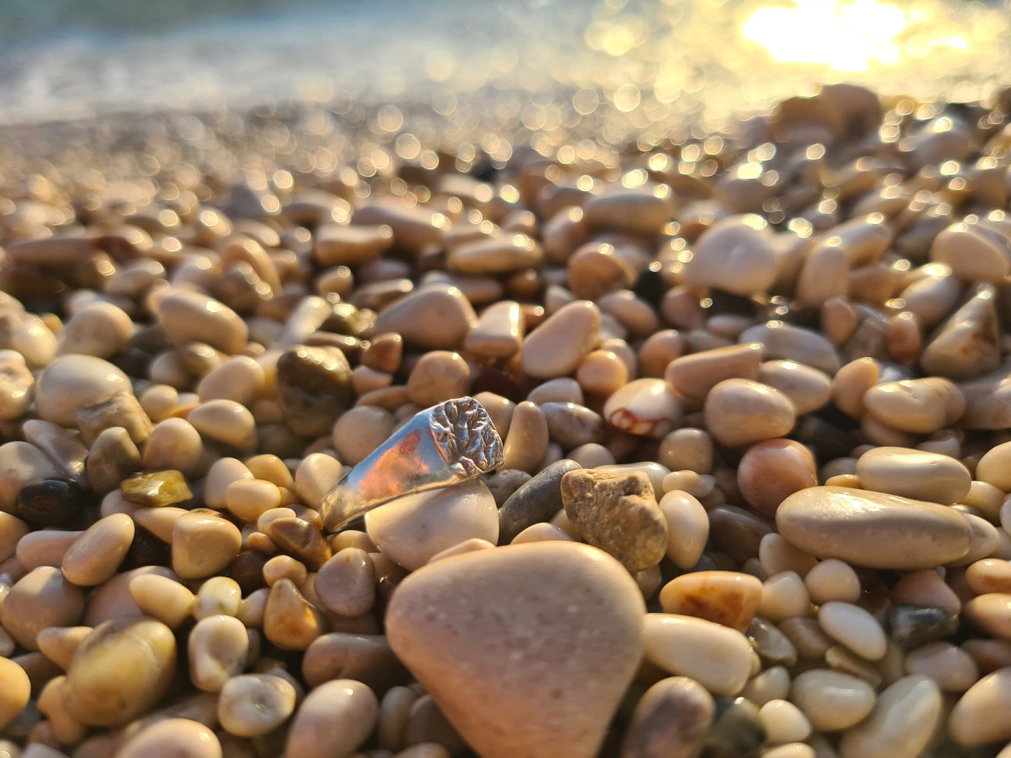 Personalised map ring worn every day to remember a special place