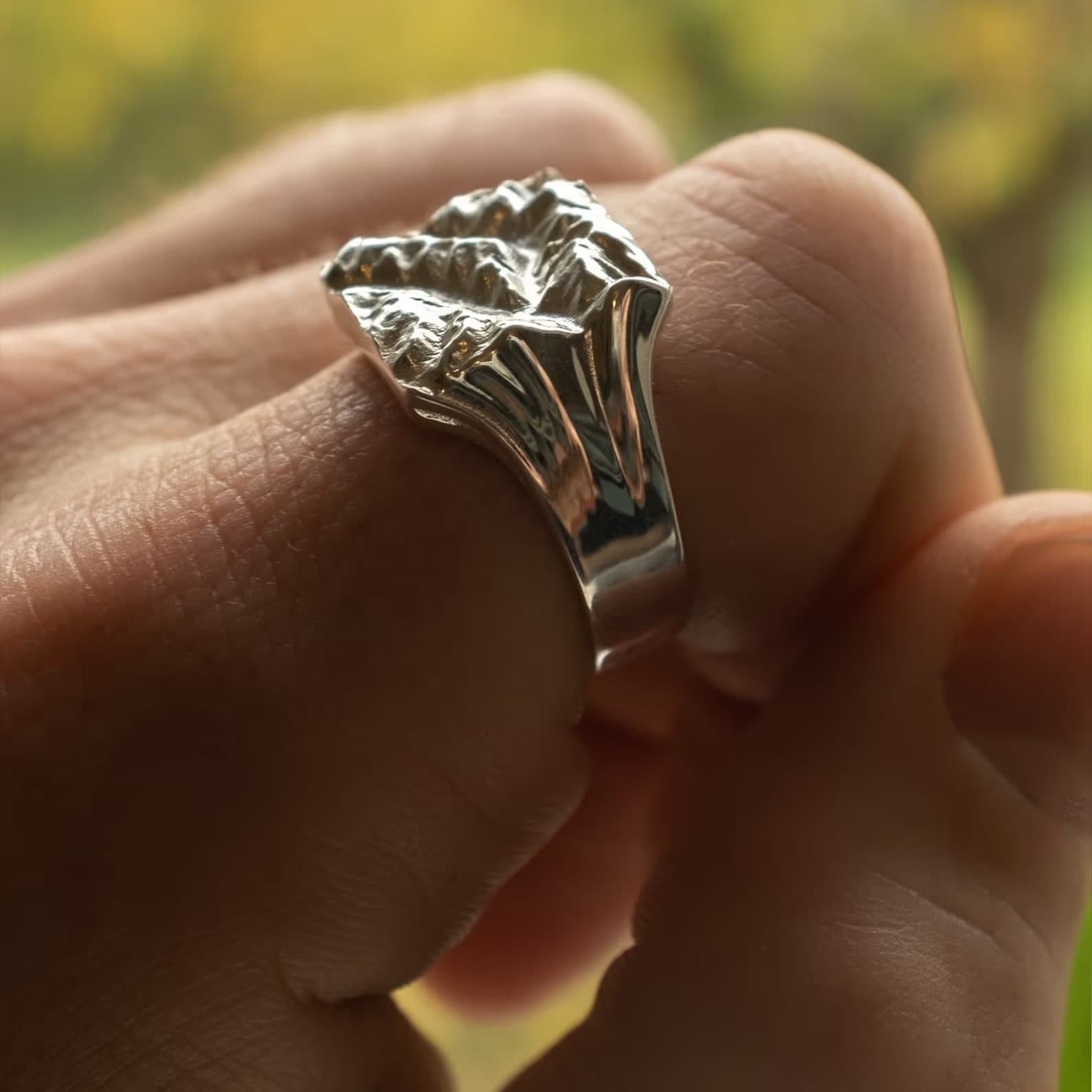 Silver Signet Jewellery Ring from Topography